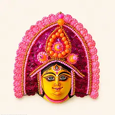 Mukhauta . मुखौटा : Handmade Wall Hanging ~ Paper Mache Chhau Mask - Parvati