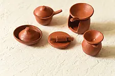 Maati Ka Kaam | Terracotta - Miniature Kitchen Set ( Set of 10 Pieces )