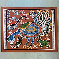 Mandana Art - Painting ~ Peacock ( 11 x 14 inch)