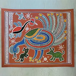 Mandana Art - Painting ~ Peacock ( 11 x 14 inch)
