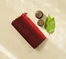 Sadaa . सदा | Begampuri Handloom Cotton Saree - Dark Maroon