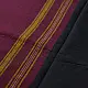 handloom begampuri pure cotton saree in deep wine maroon with mustard yellow pinstripes, black woven temple borders, and tassel fringe