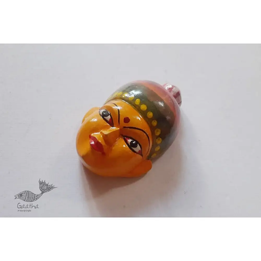 shop handmade wooden mask - Meerabai