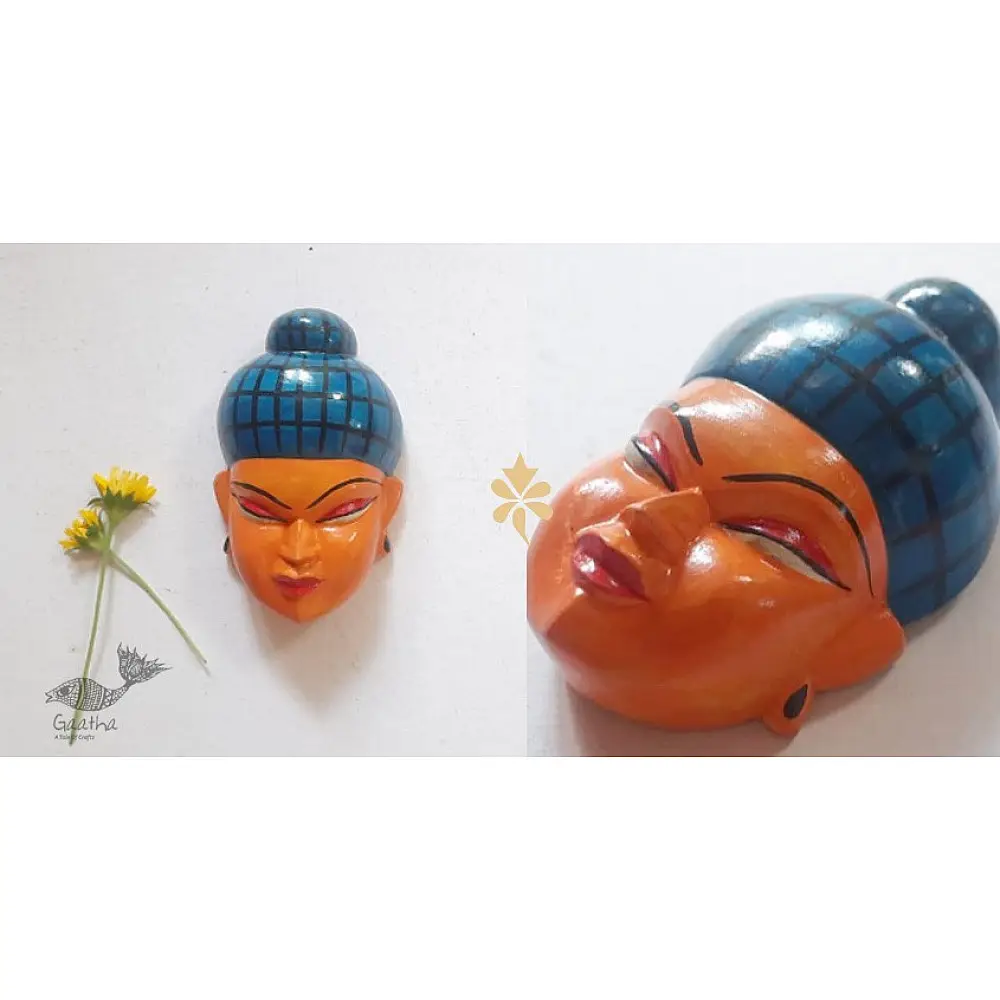 shop handmade wooden mask - dhyanasth