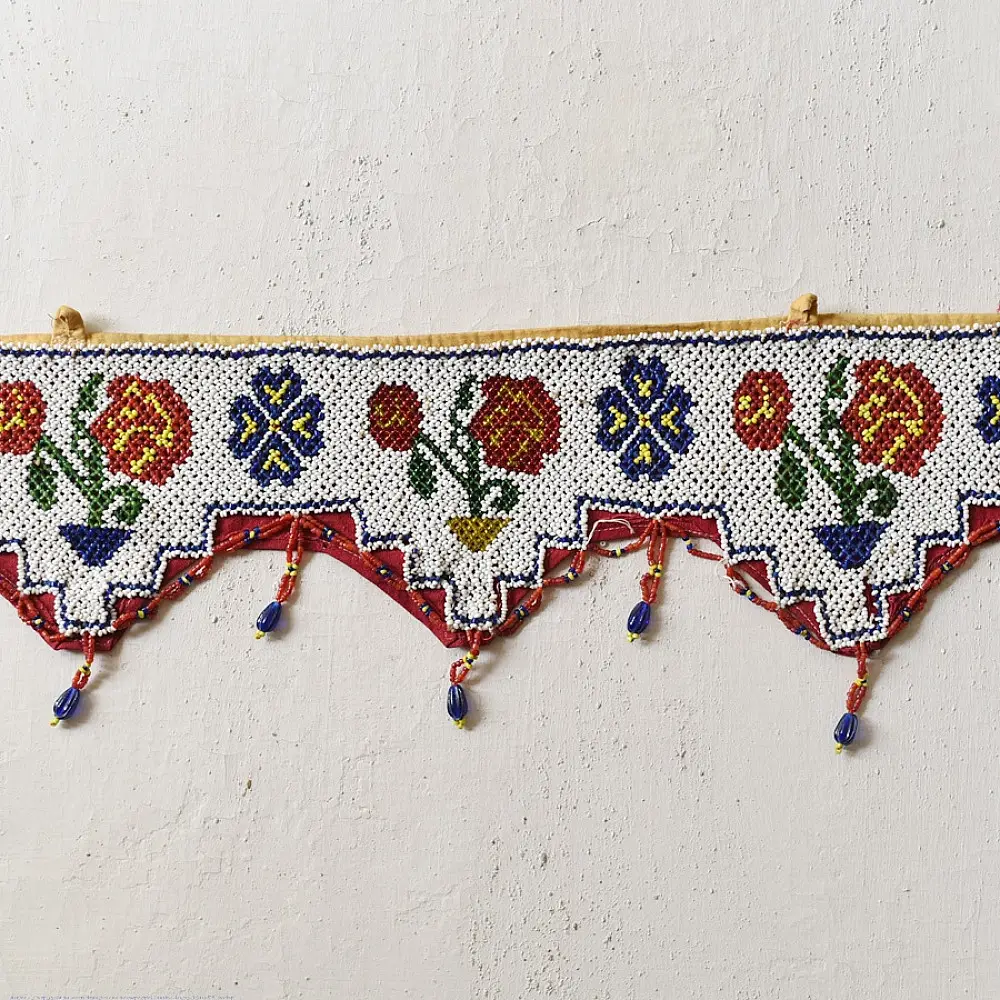 Bead Work ~ Antique Door Toran - Rose Motif