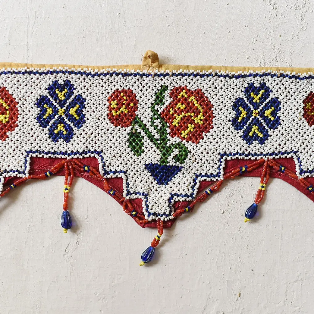 Bead Work ~ Antique Door Toran - Rose Motif