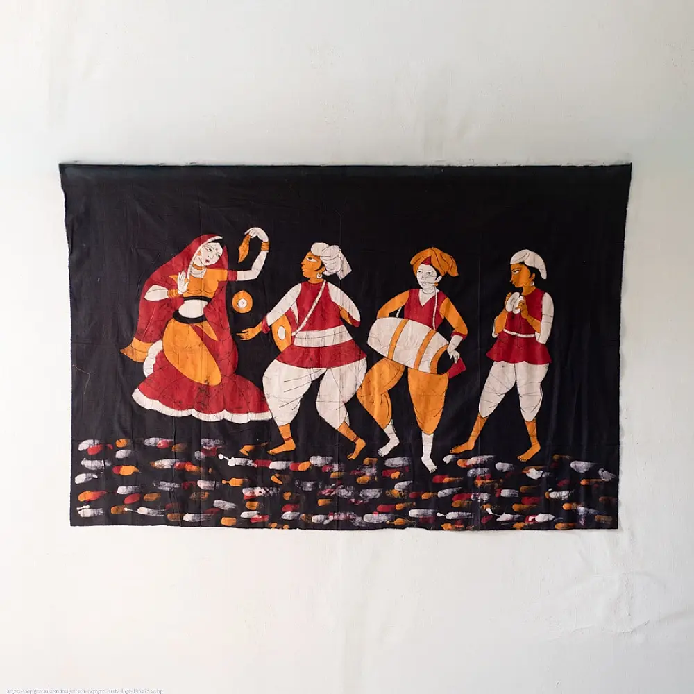 shop handcrafted batik painting Folk Dancer