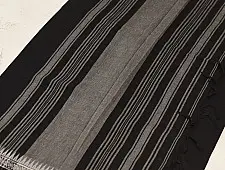 Sadaa . सदा ✡ Begampuri Pure Cotton Black Saree With Woven Border