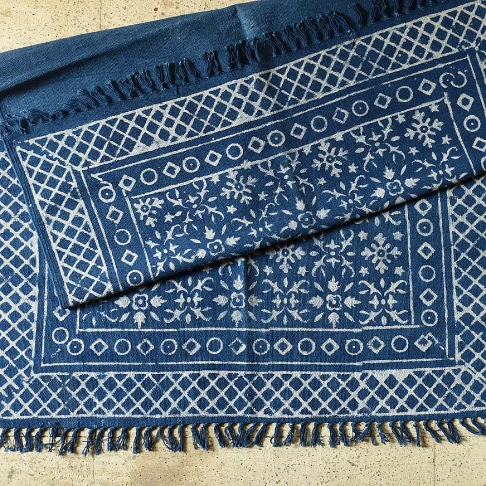 shop Indigo Natural Color Dhurrie