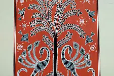 Mandana Art - Painting  | Tree & Peacock