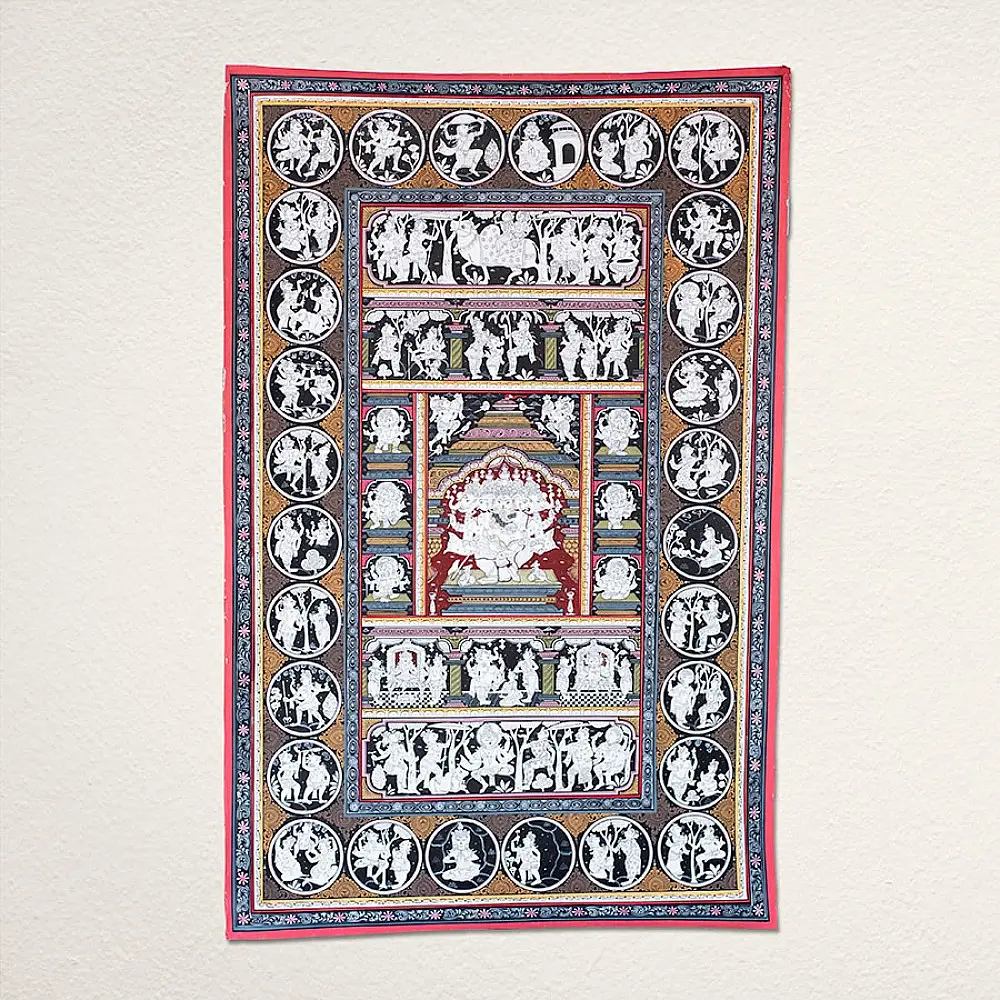 shop Pattachitra Traditional Painting With Natural Color ~ Ganesha Story