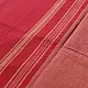 handloom begampuri pure cotton saree in crimson red with mustard yellow and white woven temple borders and tassel fringe