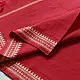 handloom begampuri pure cotton saree in crimson red with mustard yellow and white woven temple borders and tassel fringe