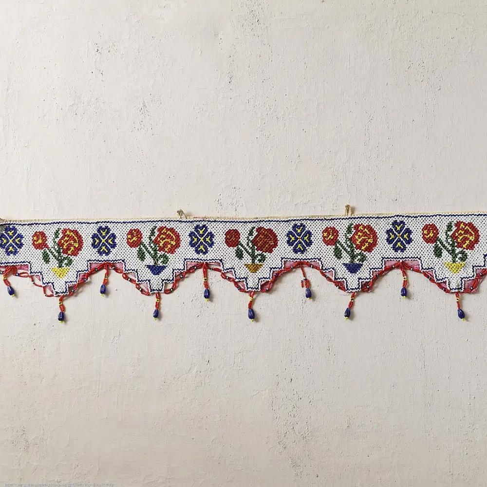 Bead Work ~ Antique Door Toran - Rose Flower Motif