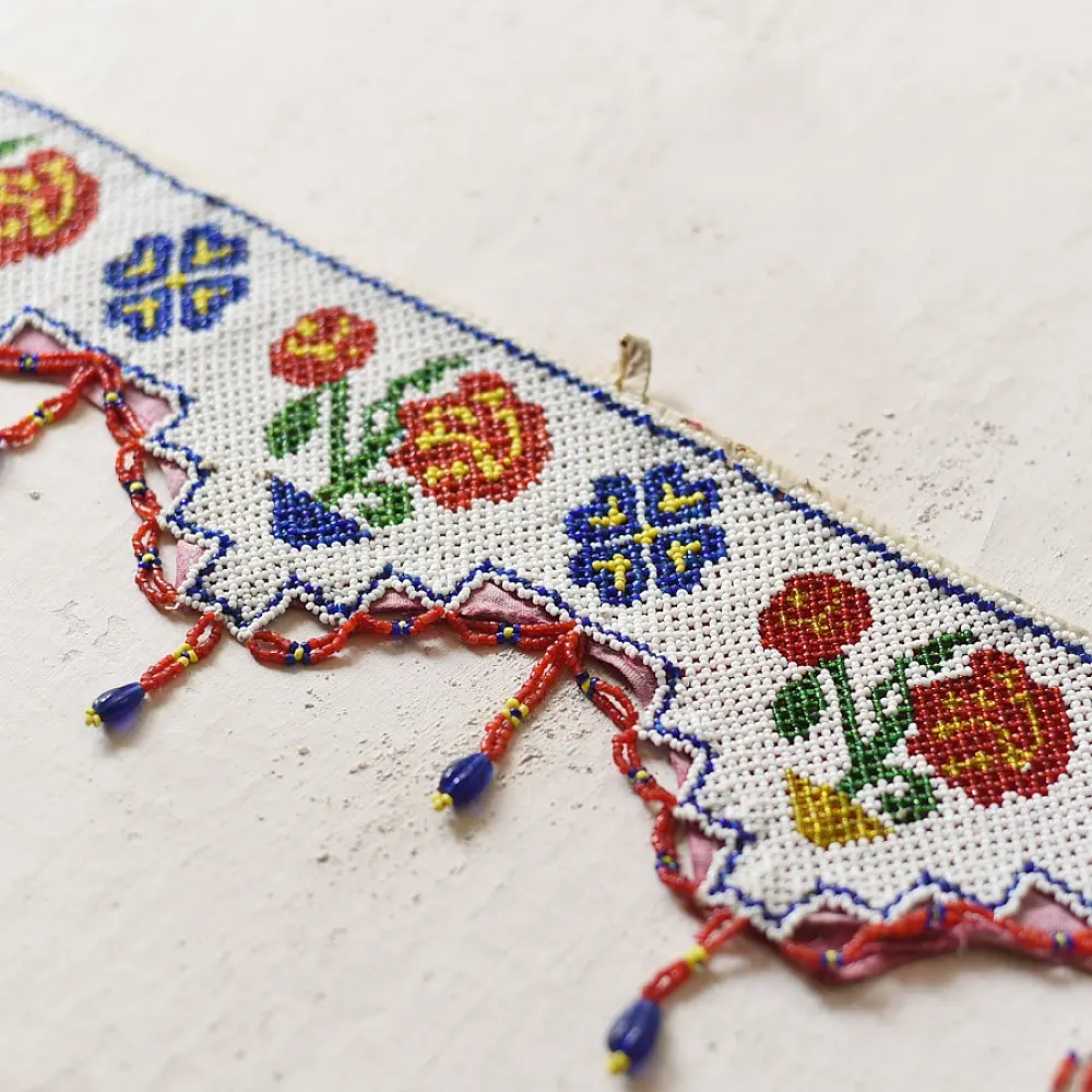 Bead Work ~ Antique Door Toran - Rose Flower Motif