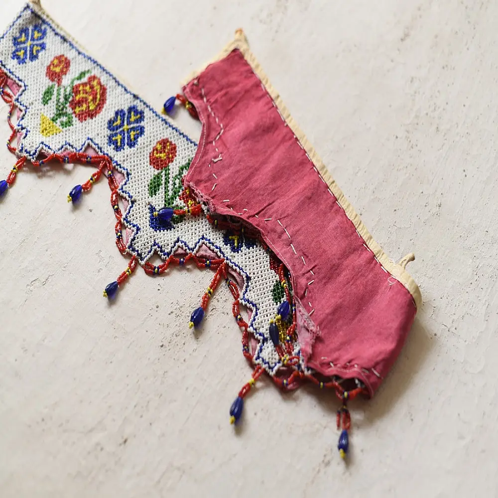 Bead Work ~ Antique Door Toran - Rose Flower Motif