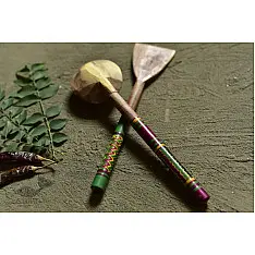 Rasoi ✯ Kutch lacquer ladles { Set of Two } ✯ 5