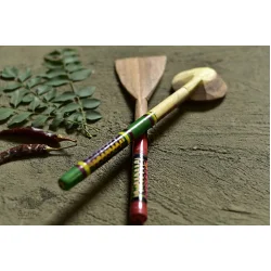 Rasoi ✯ Kutch lacquer ladles { Set of Two} ✯ 7