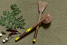 Rasoi ✯ Kutch lacquer ladles { Set of Two } ✯ 8