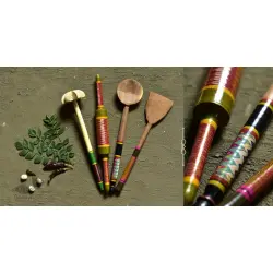 Rasoi ✯ Kutch lacquer ladles { Set of Four } ✯ 2