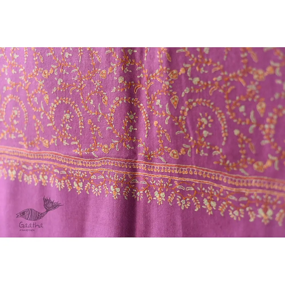 shop Kashmiri Handwoven Pashmina Shawl ~ Sozni Jamawar Embroidery