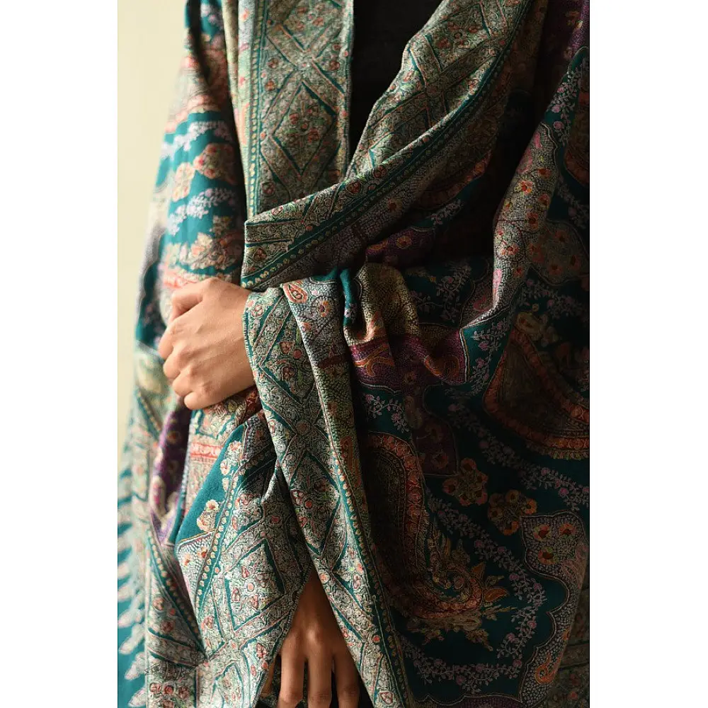 shop Handwoven Pashmina Kashmiri Shawl with Sozni Embroidery