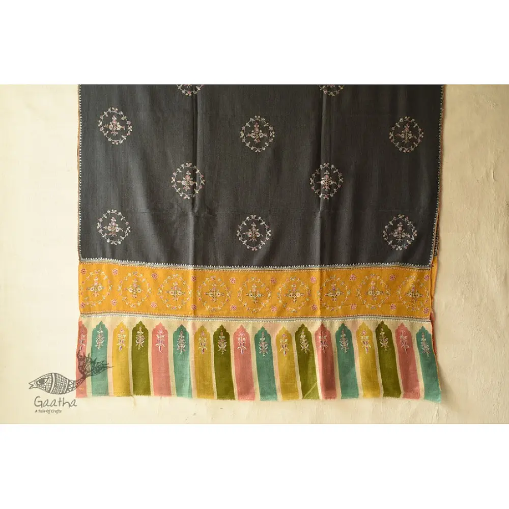 shop Kashmiri Pashmina Shawl with Sozni Jamawar Embroidery