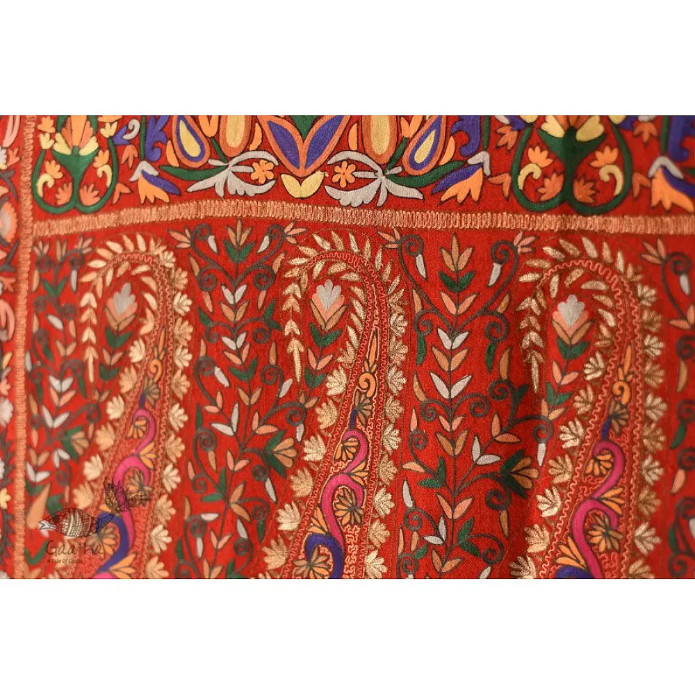 shop Kashmiri Pashmina Shawl with zari Jamawar Embroidery