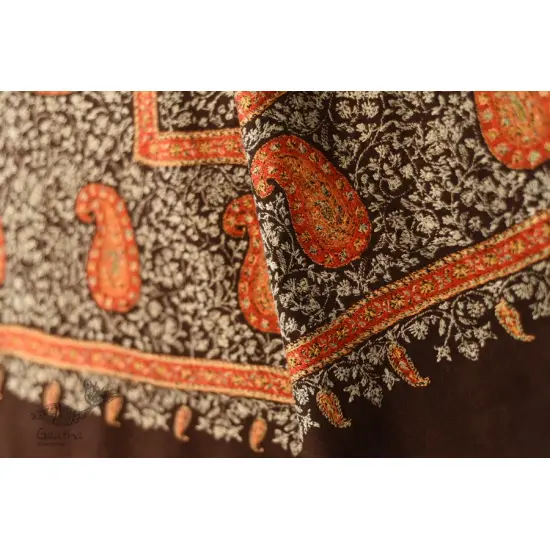 shop Sozni Jamawar Embroidered Pashmina Shawl