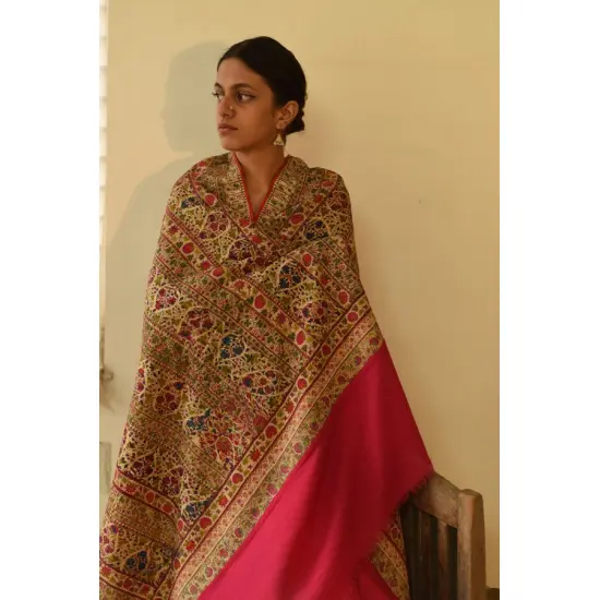 shop Kashmiri Pashmina Long Antique Jamawar shawl