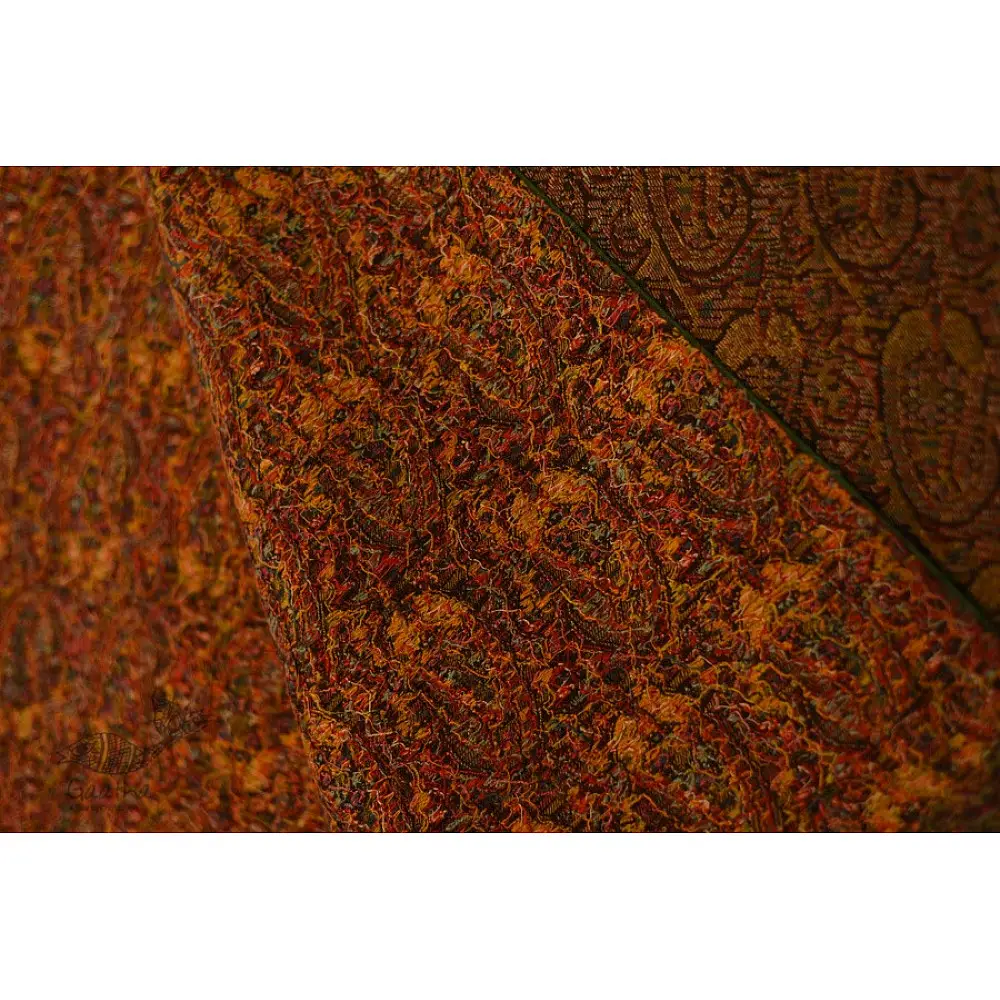 shop Antique Kani Embroidered Black Pashmina Shawl