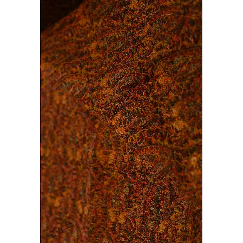 shop Antique Kani Embroidered Black Pashmina Shawl