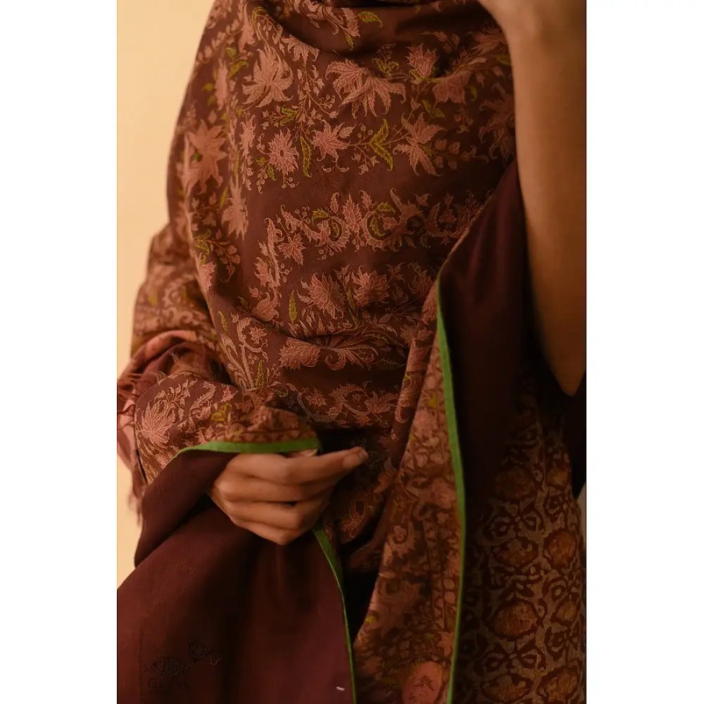 shop Old Antique Dorukha Jamawar Pashmina Shawl