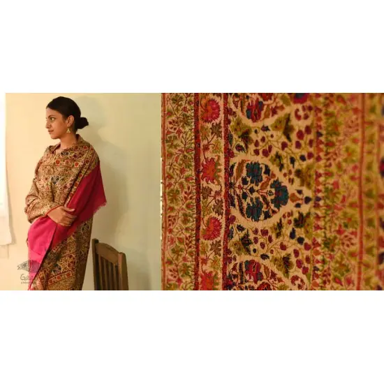 shop Kashmiri Pashmina Long Antique Jamawar shawl