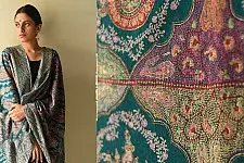Pasham | Handwoven Pashmina Kashmiri Shawl with Sozni Embroidery (one of a kind)