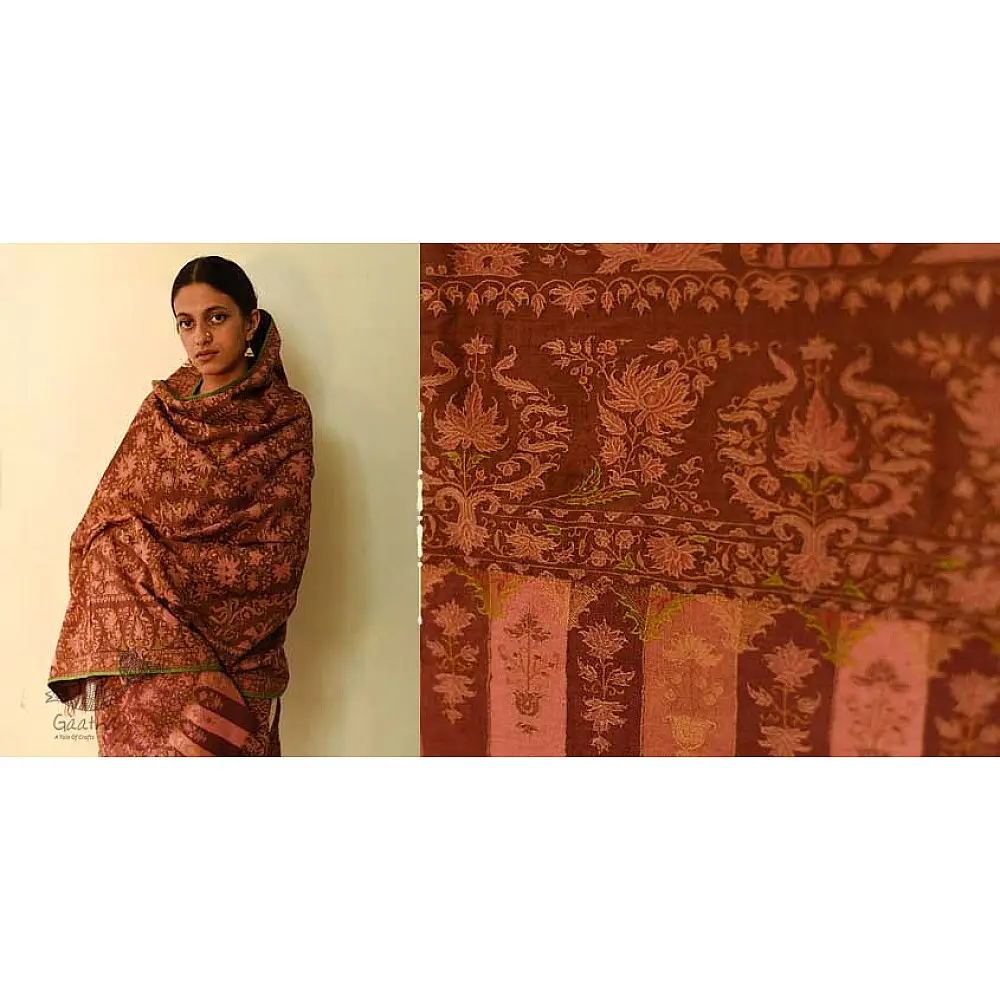 shop Old Antique Dorukha Jamawar Pashmina Shawl
