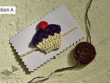 Crocheted Celebrations ❁ Handmade Crochet KidsRakhi - Cup Cake & Oreo Biscuit (Set of Two) ❁ B