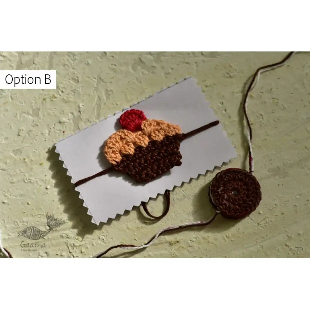 shop online latest collection of handmade crochet rakhi sets