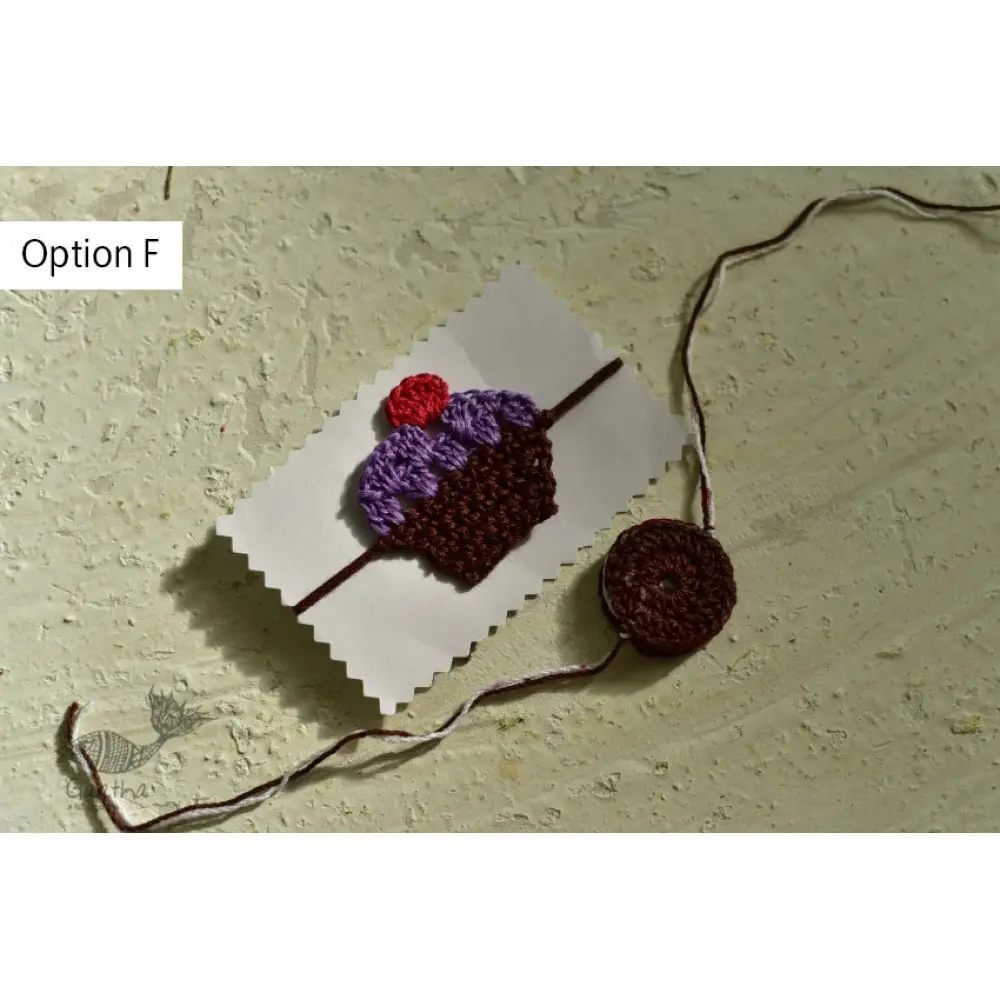shop online latest collection of handmade crochet rakhi sets