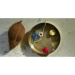 Crocheted Celebrations ❁ Handmade Crochet Flower Rakhi (Set of Two) ❁ E