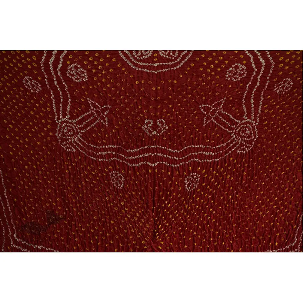 shop online gajji silk bandhni dupatta with zari pallu