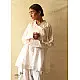 shop Handloom Cotton - Stitched Plain White Kediyu