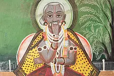 Memory Lines | Indian Antique Painting | Yogi  ( With Frame) 