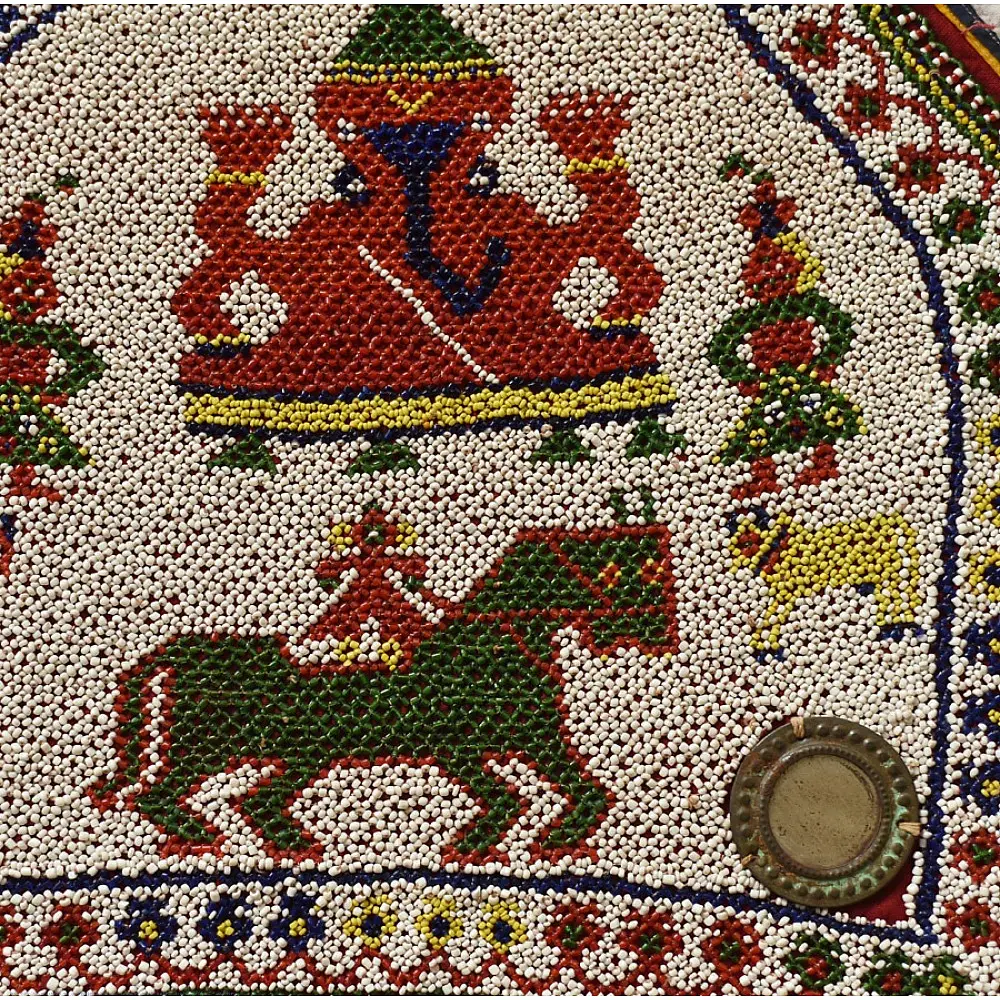 Bead Work ~Antique Hanging - Ganesha Wall Hanging / Chakda
