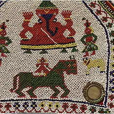  प्राचीन | Antique Bead Hanging - Ganesha Chakda (26 x 22 inch)