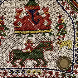  प्राचीन | Antique Bead Hanging - Ganesha Chakda (26 x 22 inch)