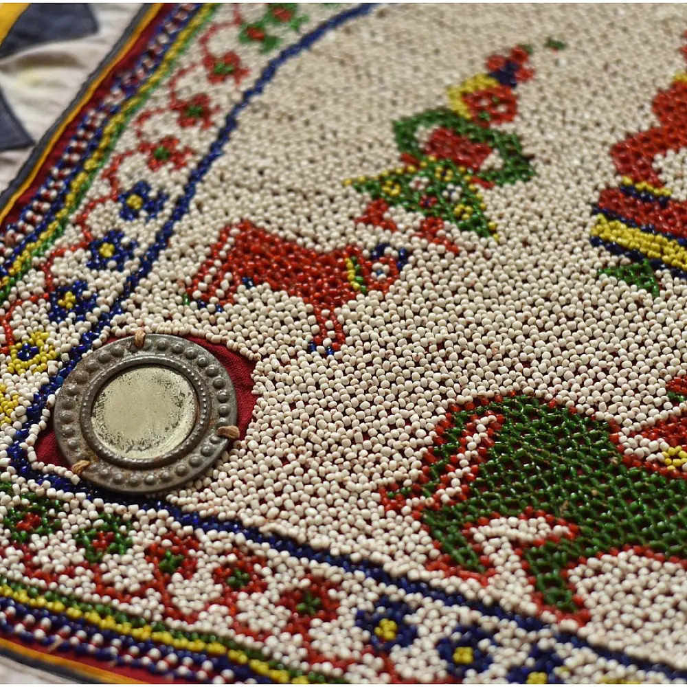 Bead Work ~Antique Hanging - Ganesha Wall Hanging / Chakda