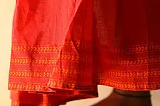Loom & Light - Handloom Cotton Skirt ~ Red