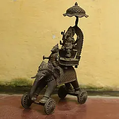 Antiquities from Khajuraho | Ganesha on Gajraj