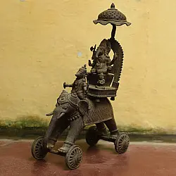 Antiquities from Khajuraho | Ganesha on Gajraj